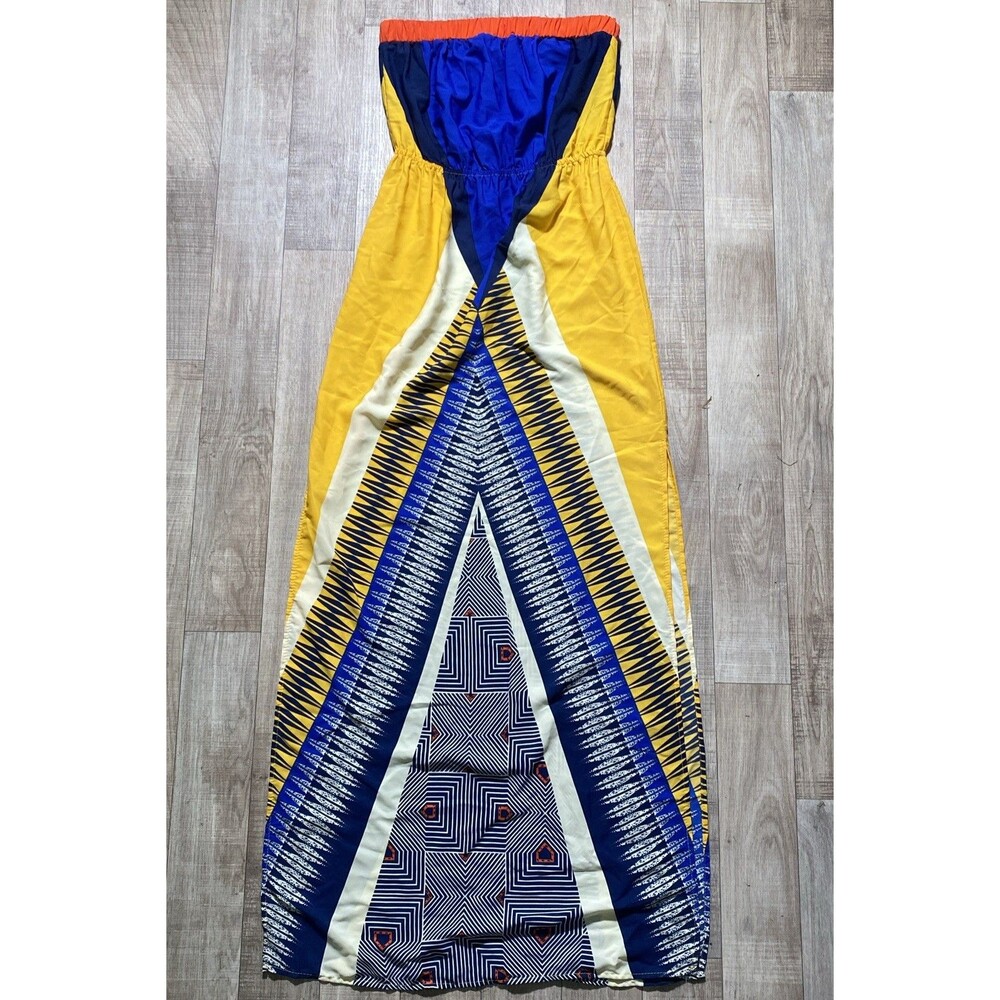 Tyche Maxi Summer Dress Womens Size M Geometric Boho